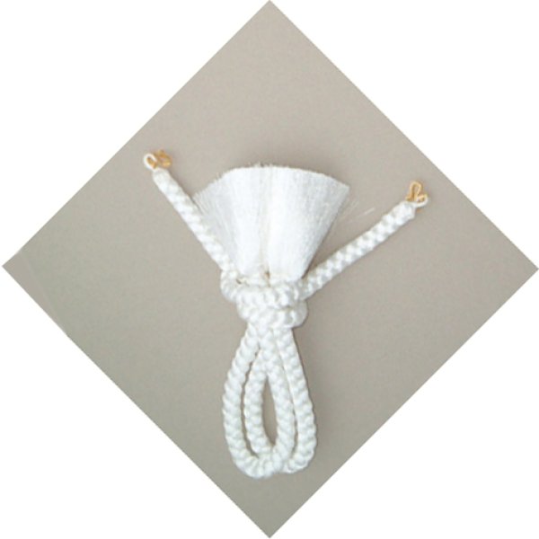 画像1: 丸一重結び　白羽織紐【ビニール袋入り】 (1)