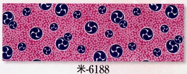 画像1: シルクプリント手拭い【桜に三つ巴】 (1)
