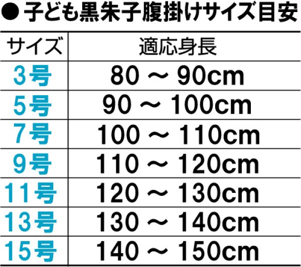 腹掛も格安【5762/黒】和太鼓やよさこいに子供腹掛けを販売【祭り姫】