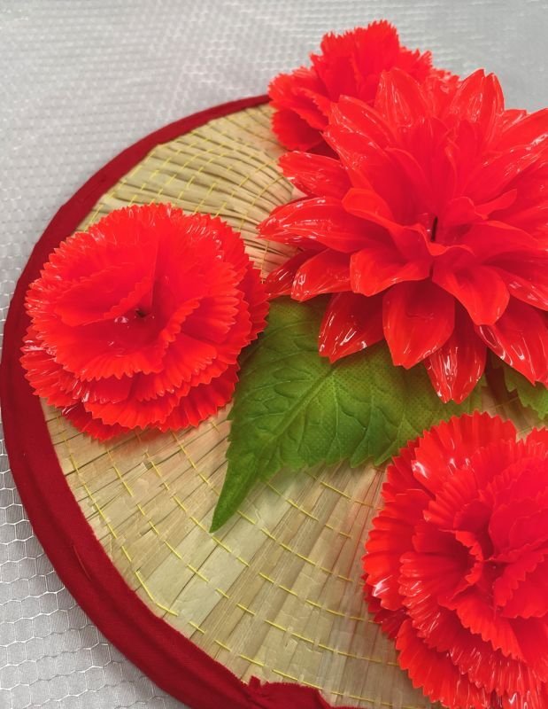 画像3: 子供用山形花笠　※花が塩化ビニールタイプ (3)