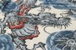 画像4: 変り織り大人用祭り鯉口シャツ【龍・濃紺】 (4)